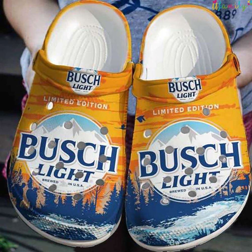 yellow busch light beer crocs discover comfort and style clog shoes with funny crocs