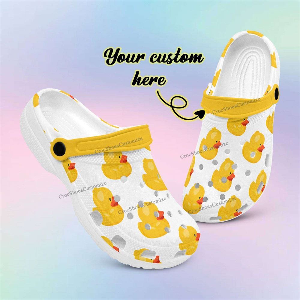 yellow duck cartoon fashion crocs kids birthday present