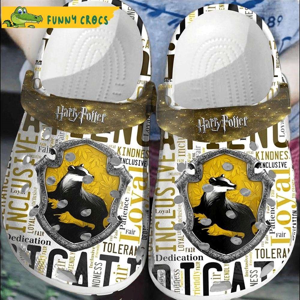 yellow hufflepuff harry potter crocs slippers discover comfort and style clog shoes with funny crocs