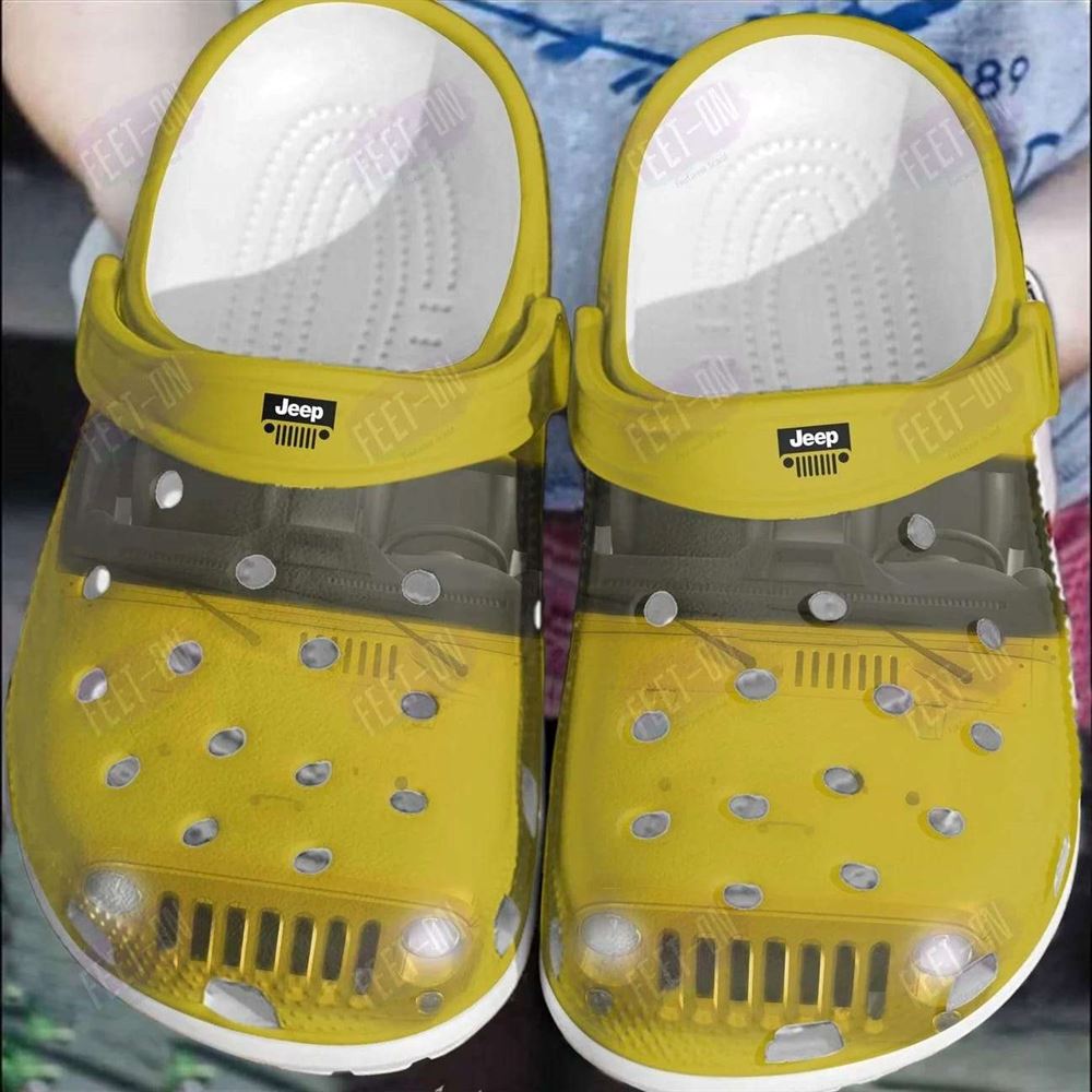 yellow jeep car crocs classic clogs shoes