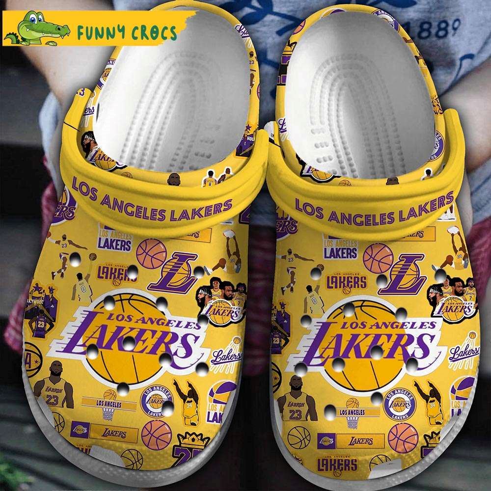 yellow los angeles lakers crocs discover comfort and style clog shoes with funny crocs
