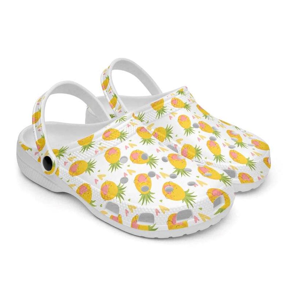 yellow pineapple classic white comfort crocs for you