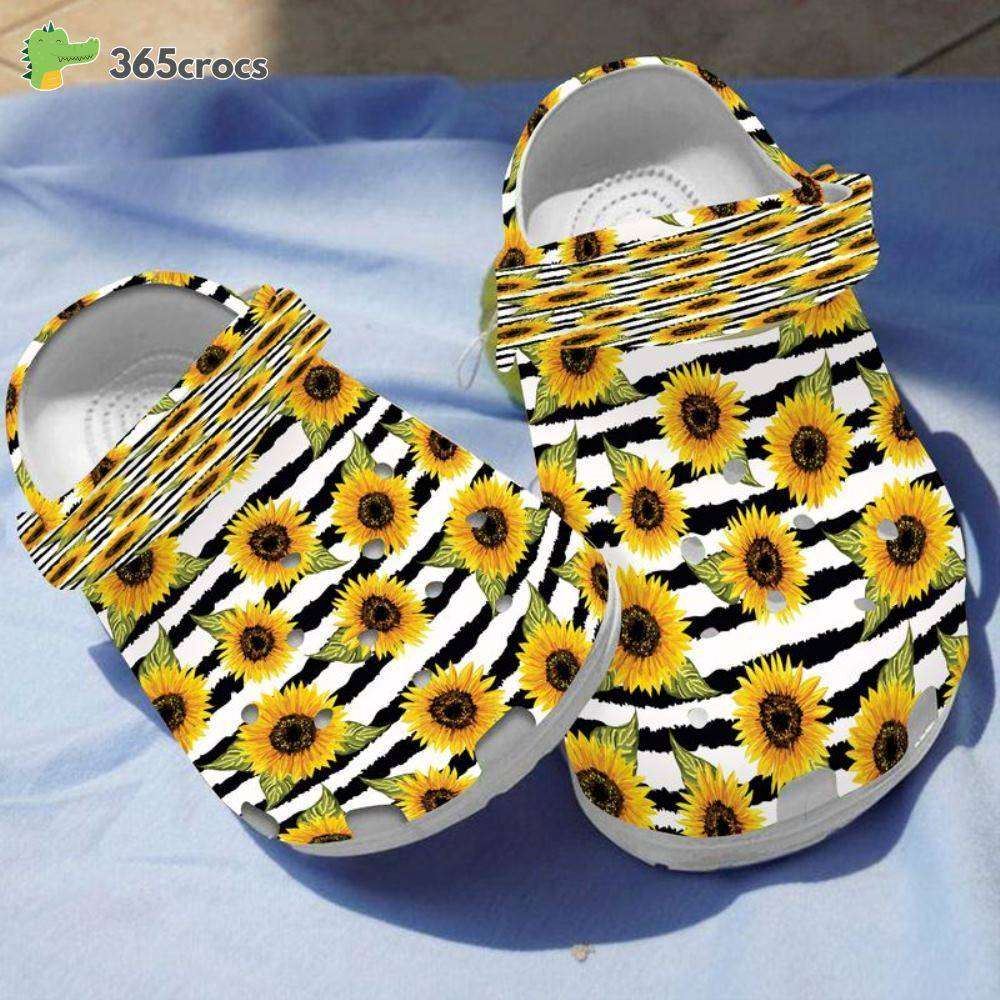 yellow sunflower sweet for women crocs clog shoes
