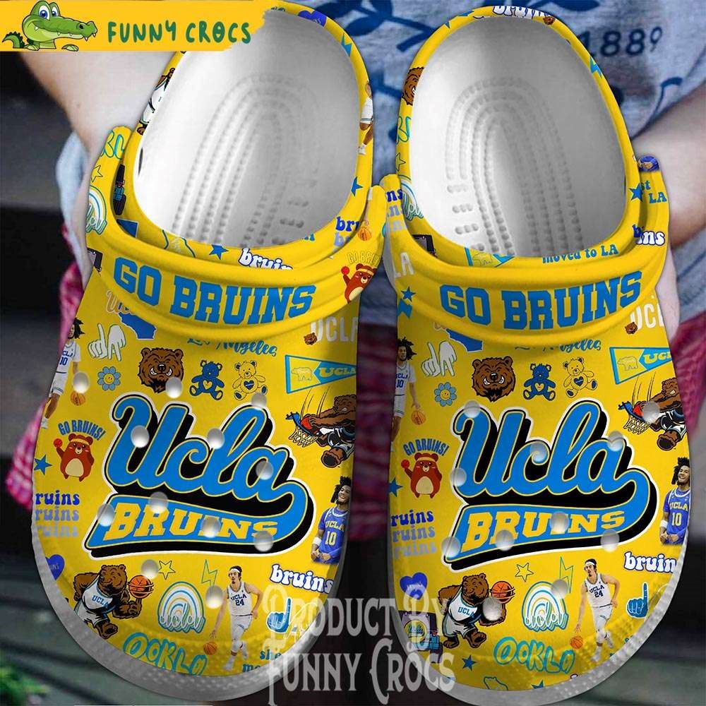yellow ucla bruins crocs discover comfort and style clog shoes with funny crocs