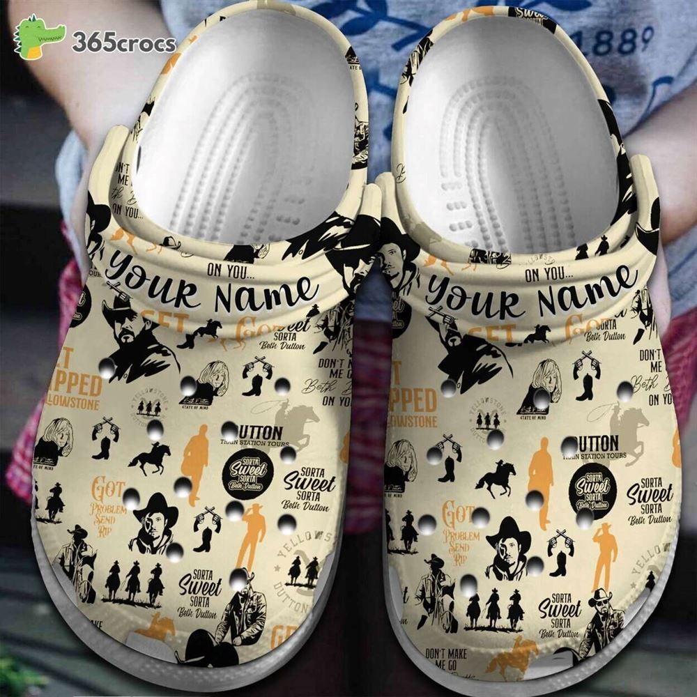 yellowstone tv series kids comfort crocs clogs shoes unique footwear collection