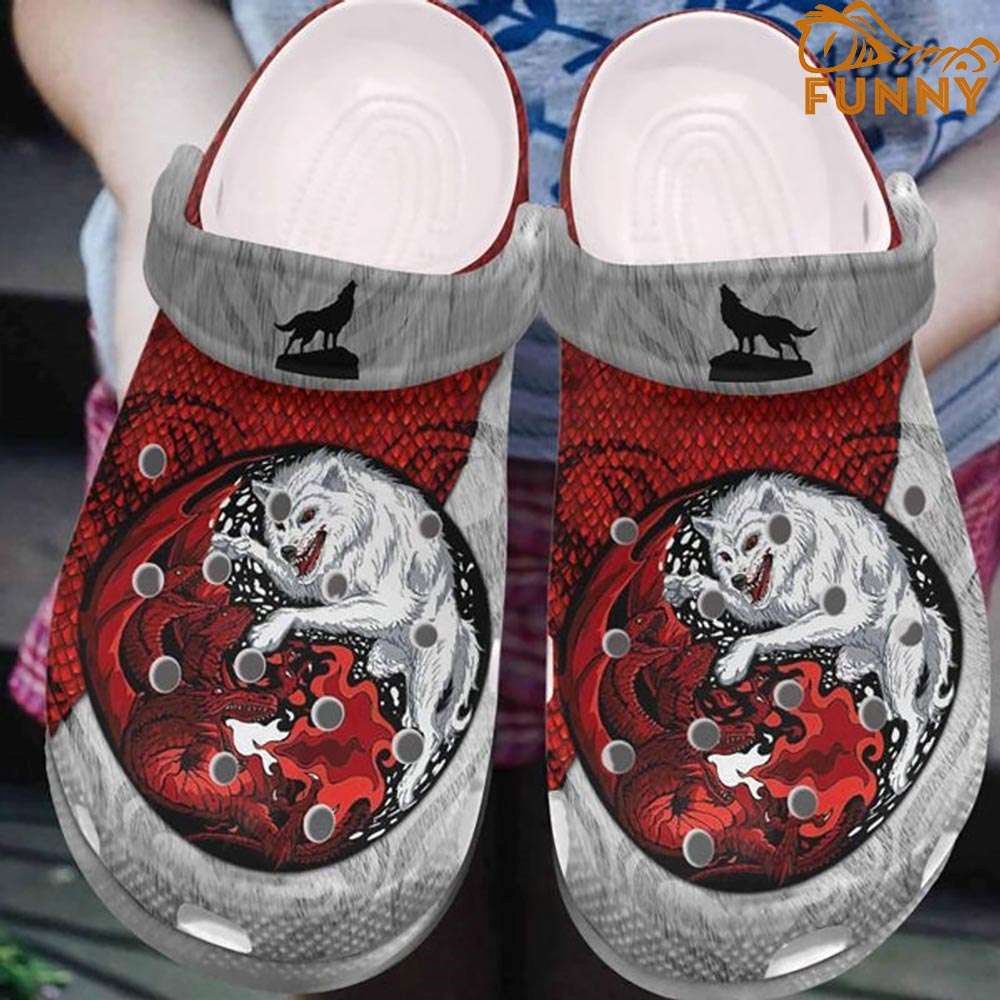 yin yang pattern wolf crocs discover comfort and style clog shoes with funny crocs