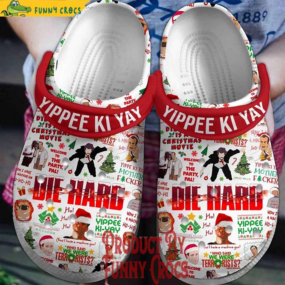 yippee ki yay die hard crocs discover comfort and style clog shoes with funny crocs