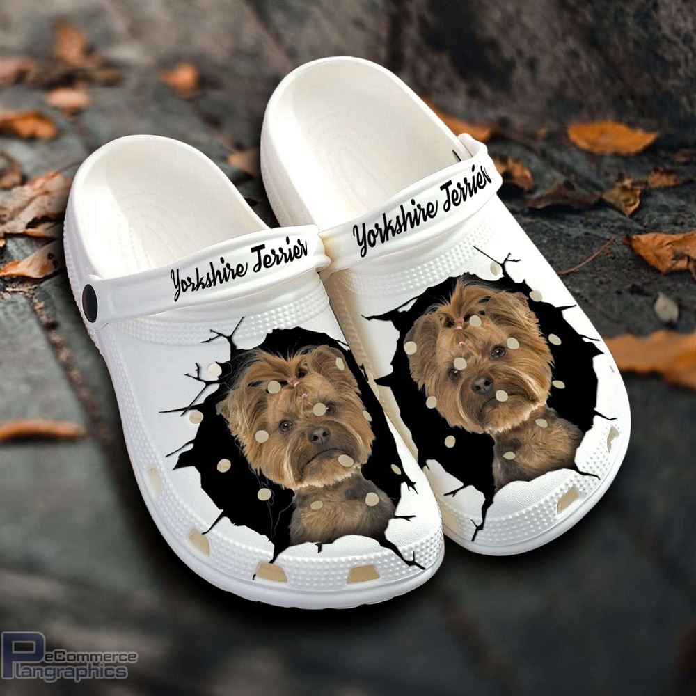 yorkshire terrier custom name crocs shoes love dog crocs