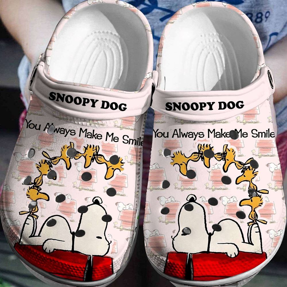 you always make me smile snoopy crocs shoes