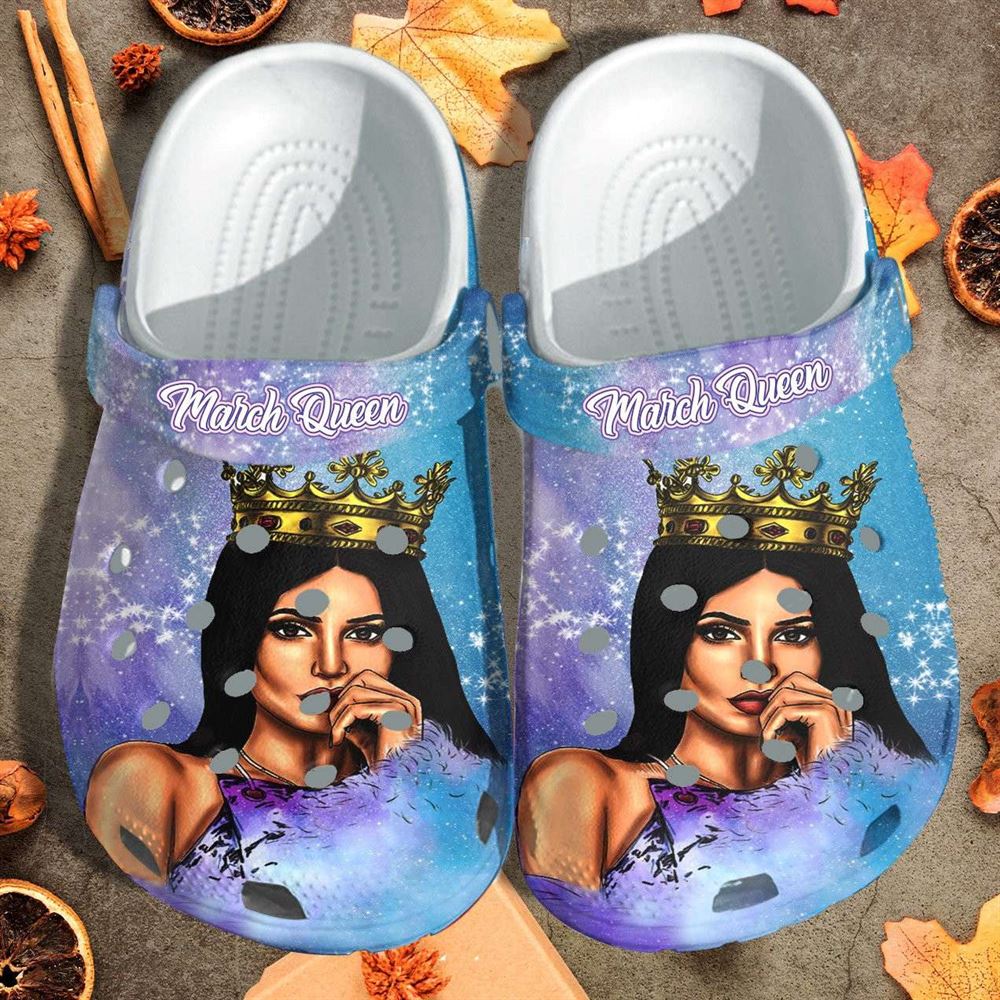 young black queen personalized shoes clogs birthday gift for female