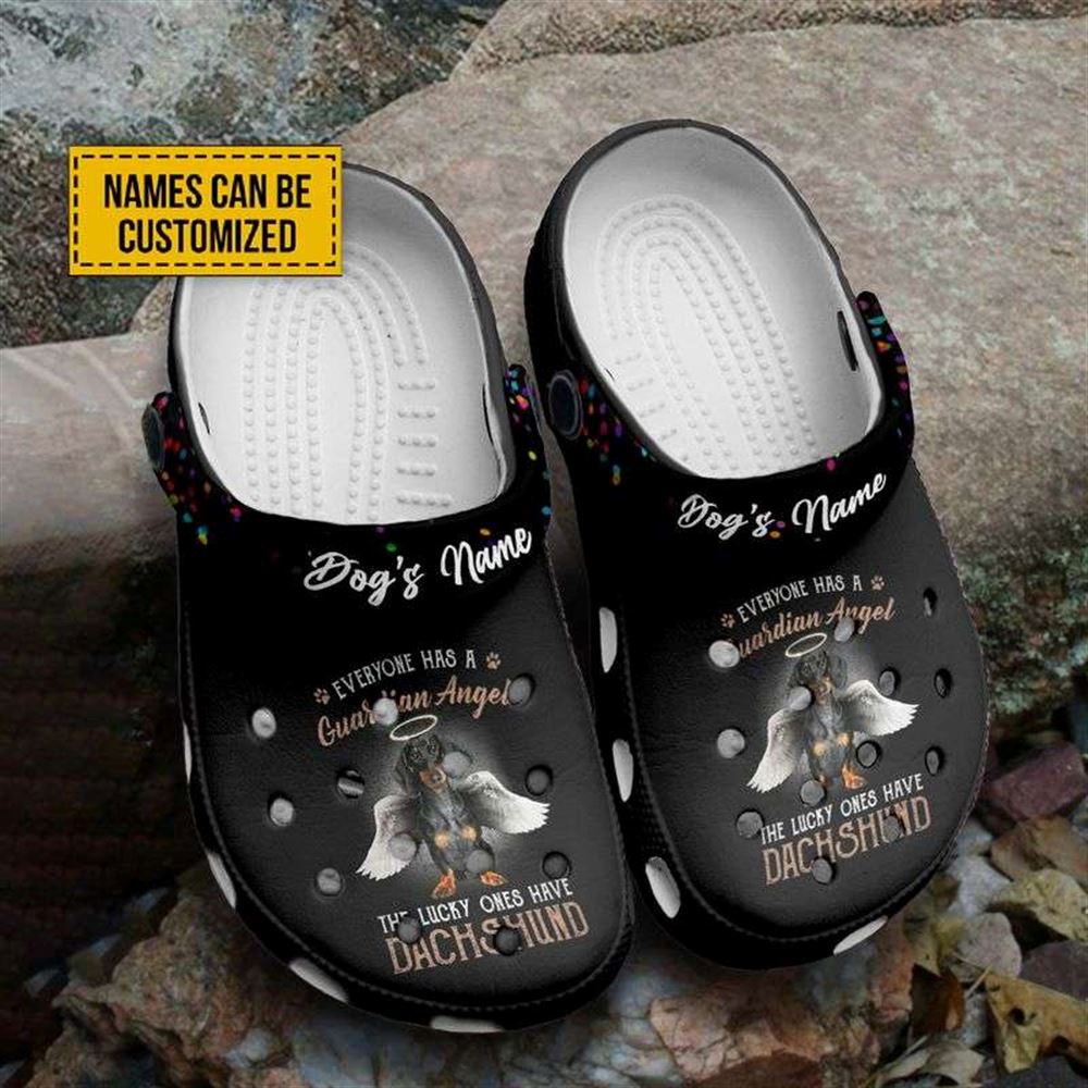 your guardian angel dachshund crocs shoes gift for dogs mom and dogs dad