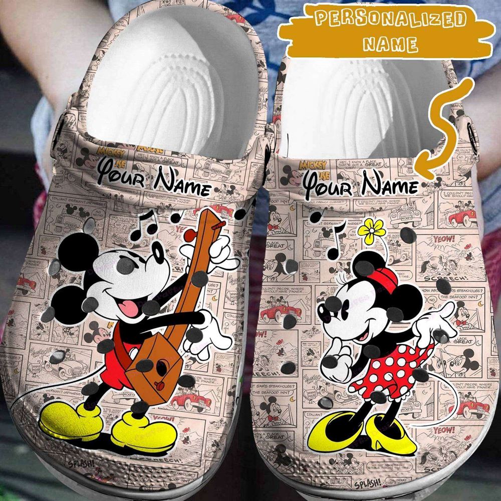 your name your disney story personalized mickey minnie crocs 3d clog shoes