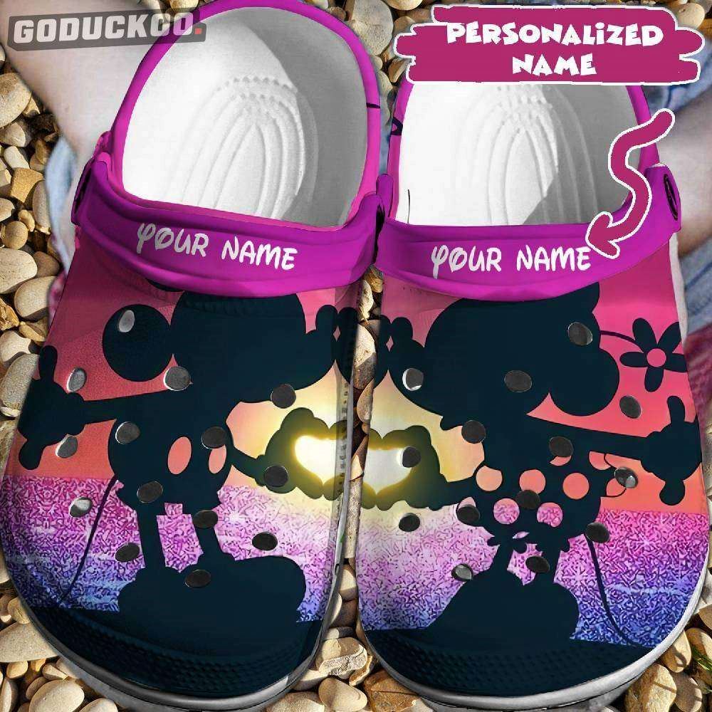 your personalized disney story mickey and minnie crocs 3d clog shoes