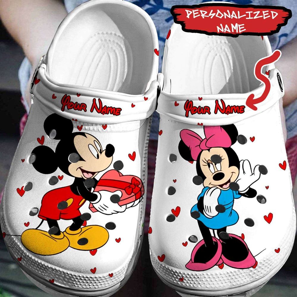 your signature disney style personalized mickey minnie crocs 3d clog shoes