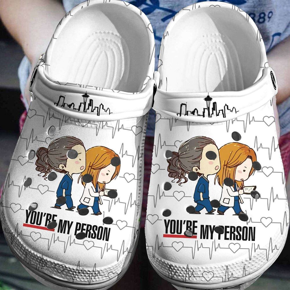 youre my person greys anatomy crocs 3d clog shoes