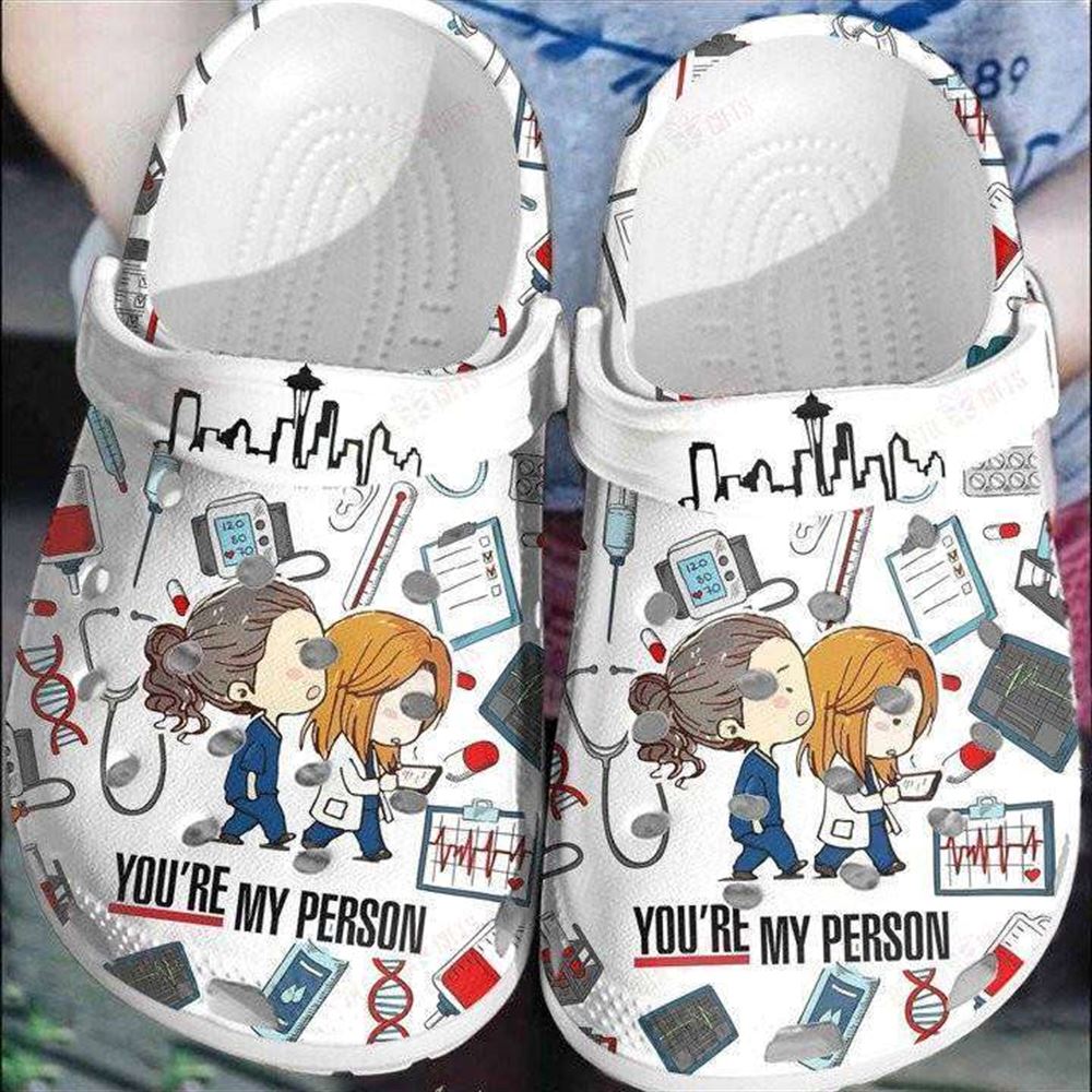youre my person greys anatomy crocs classic clogs shoes