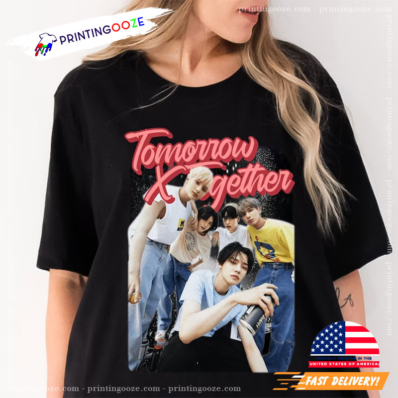 TXT TOMORROW LA 25 ユニフォーム Tシャツ　Lサイズ TXT WORLD TOUR ACT : TOMORROW T-shirt (Fan-made) – TXT Universe