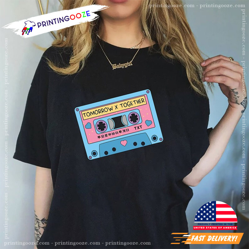 TXT Tomorrow x Together CUTE Retro Pastel Cassette Tape Blue Pink