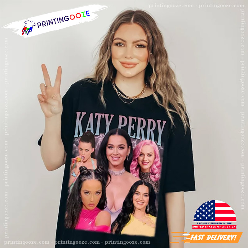 T-shirt Vintage Katy Perry 'Music For Lovers' Noir - Neuf Avec étiquettes, Taille Unique (All Size)