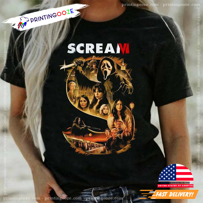 Scream 6 Ghostface Movie T-shirt - Unleash Your Creativity