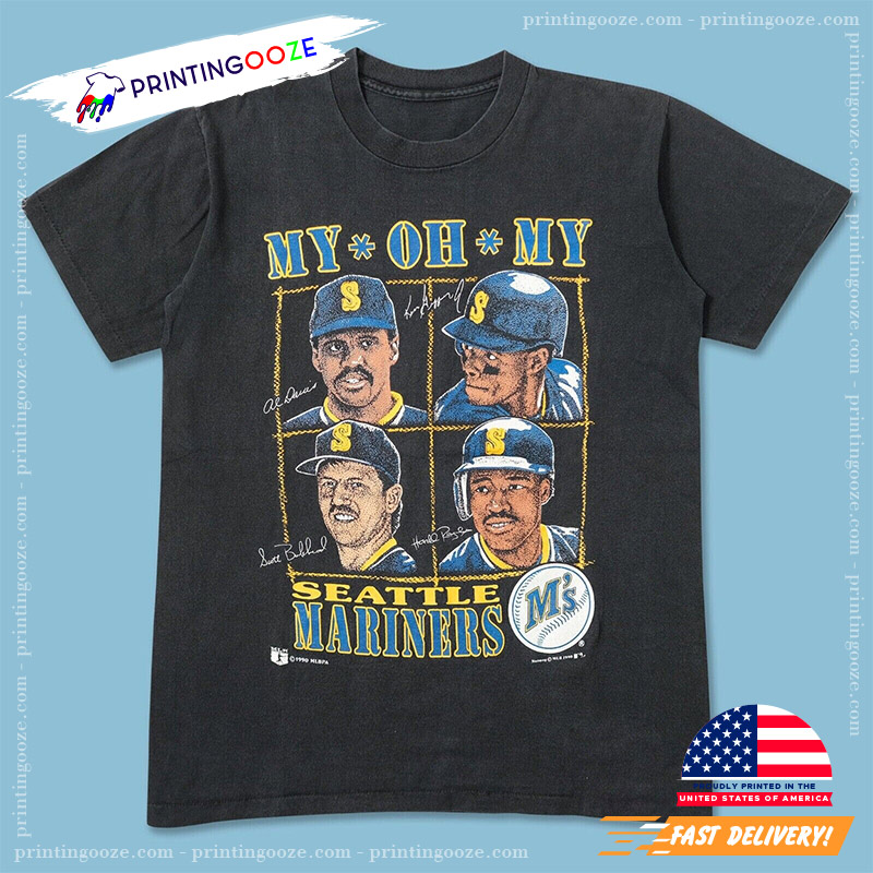 Vintage 90s Oh My God Seattle Mariners MLB Baseball Shirt