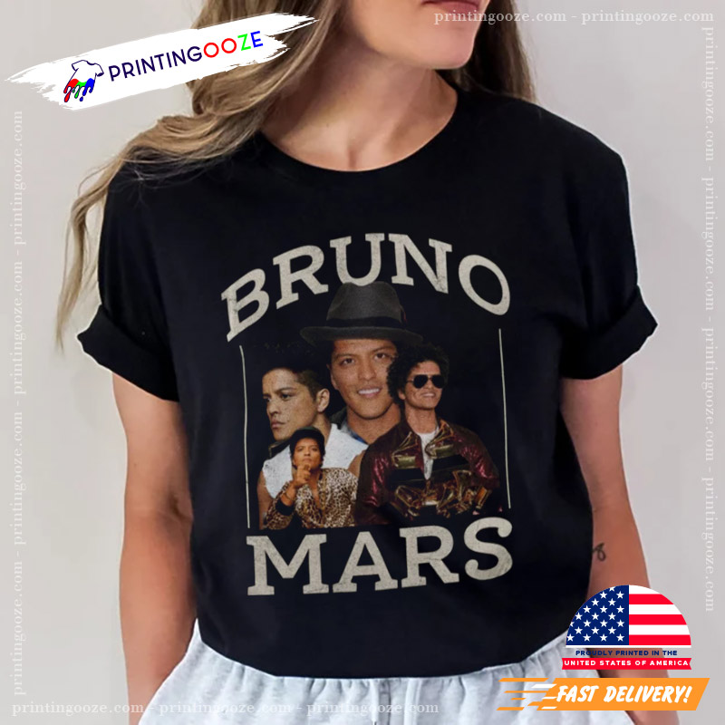 Bruno Mars Music Collage Vintage T-shirt - Unleash Your Creativity