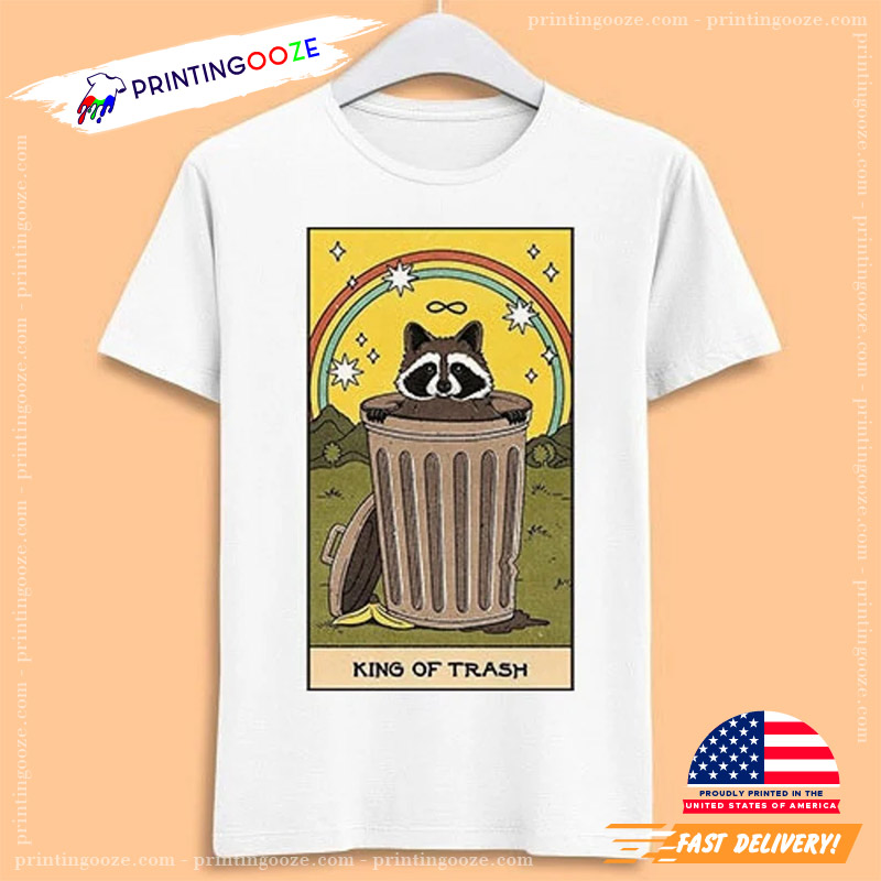 King Of Trash Raccoon Tarot Card T-Shirt - Unleash Your Creativity King Of Trash Raccoon Tarot Card T-Shirt - Unleash Your Creativity