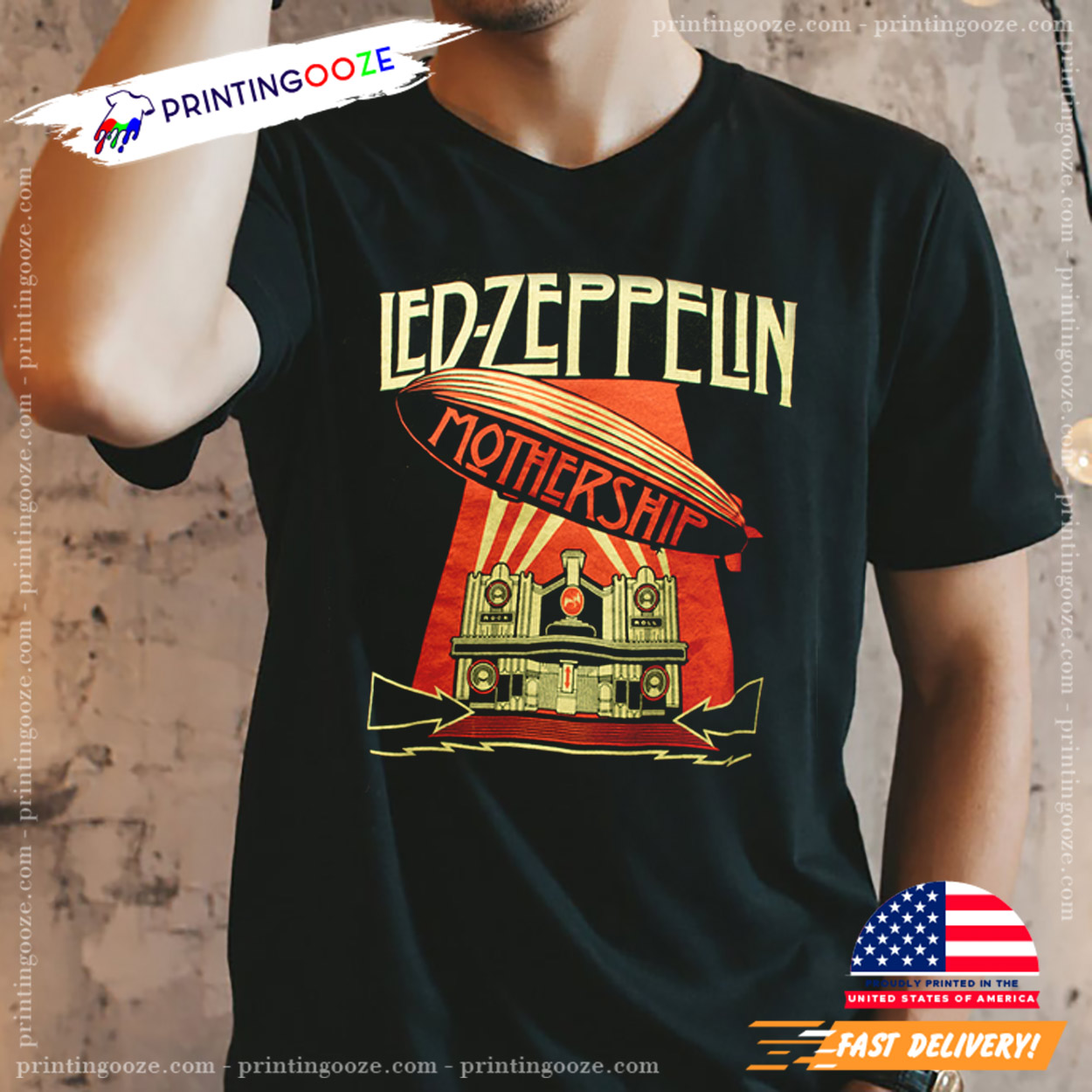 Led Zeppelin Mothership Logo Tee - Unleash Your Creativity