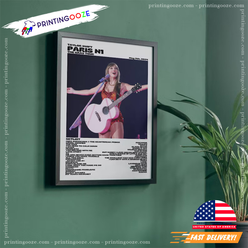 Taylor Swift Paris N1 The Eras Tous 2024 Poster - Unleash Your