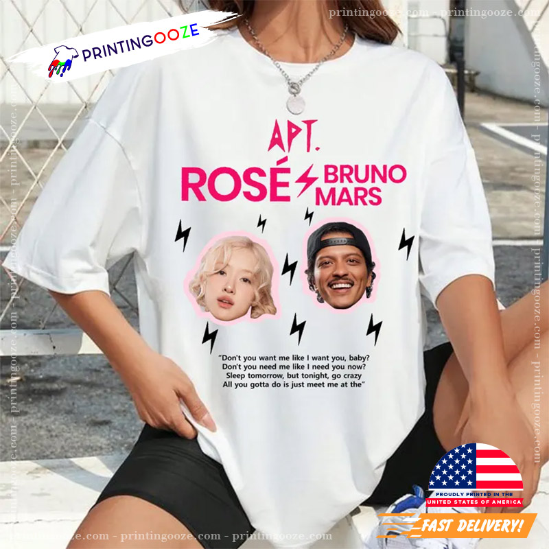 ROSÉ BRUNO MARS APT. レコードとTシャツセット APT Rose x Bruno Mars Graphic Rosie T-Shirt