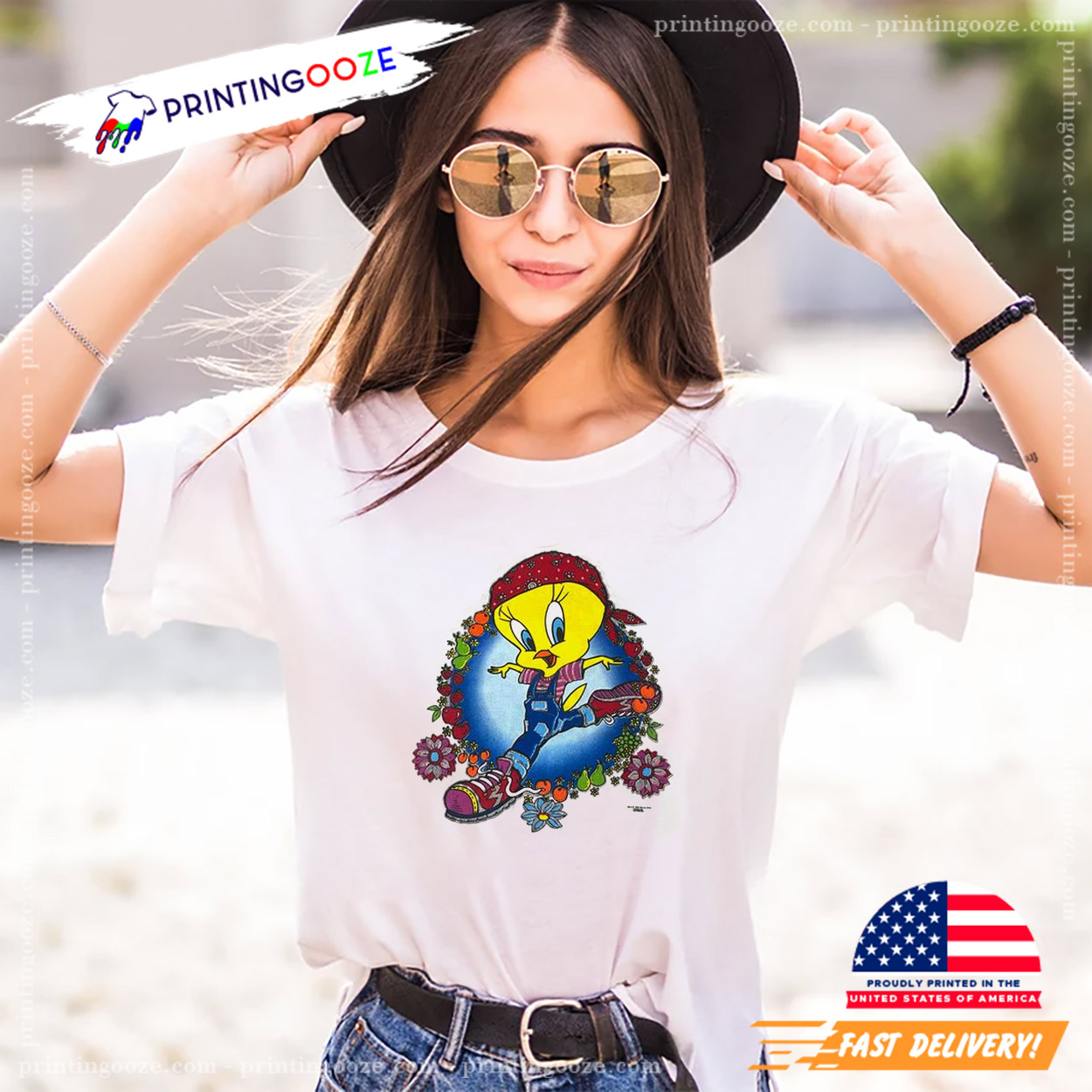 Tweety Looney Vintage 90s Tunes Bird Shirt T T-Shirt T-shirt Size 