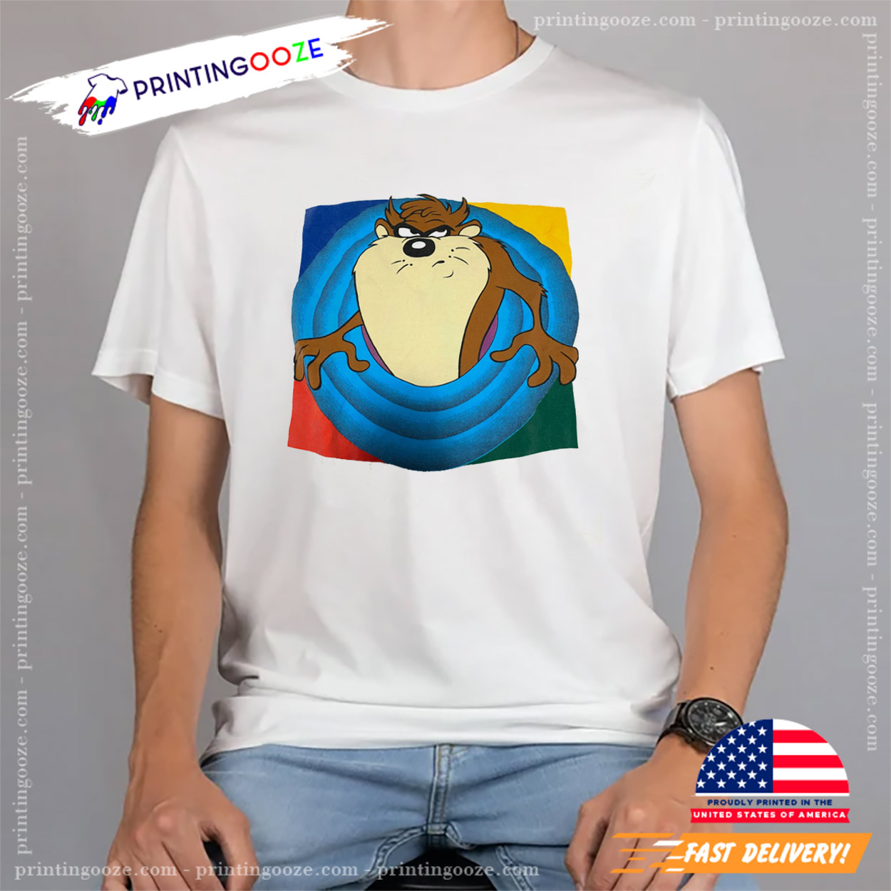 Vintage 90s Taz Tasmanian Devil Looney Tunes Cartoon T-shirt 