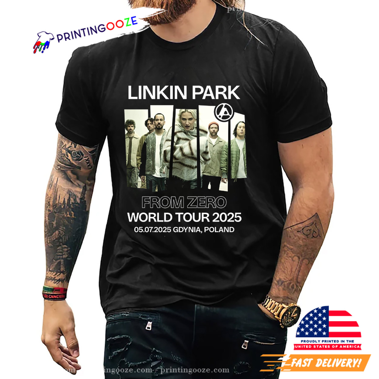 Linkin Park From Zero Tour 2025 Gdynia Tee - Unleash Your Creativity
