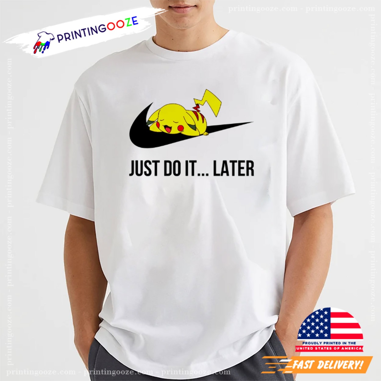 Just Do It Later Funny Pokemon Pikachu T-shirt - Unleash Your 