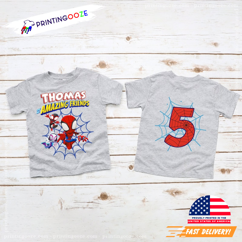 Marvel Jongens T-Shirt Spiderman Grijs 104