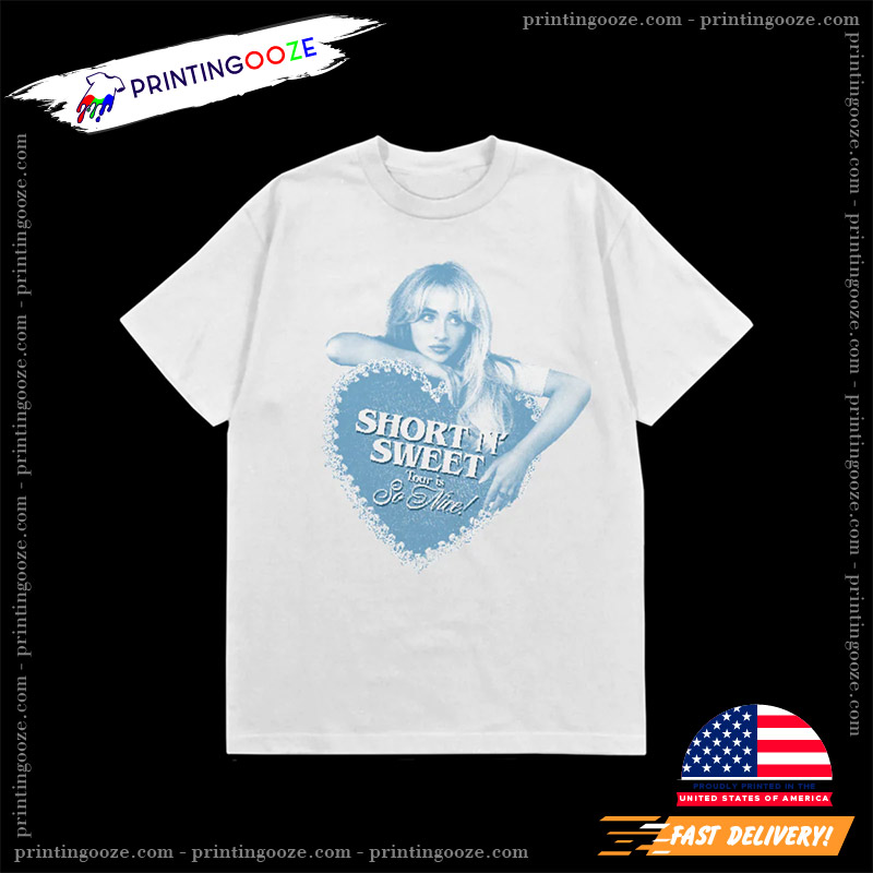 Sabrina Carpenter Short N Sweet New Album Tour 2 Sided Shirt