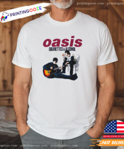 Rock Band Oasis Cigarettes And Alcohol Shirt