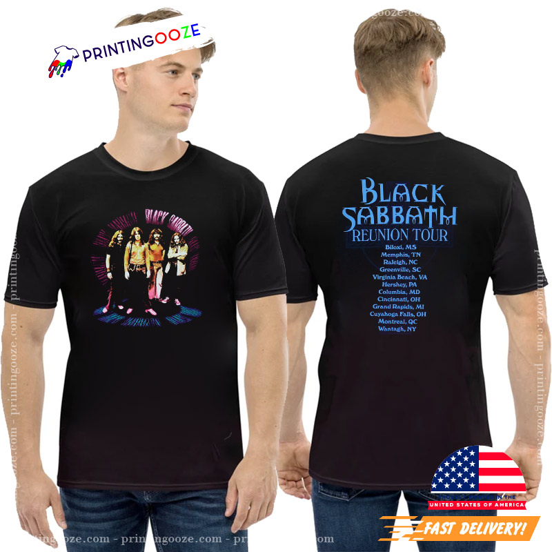 Vintage 90s Black Sabbath Reunion Tour 1999 2-sided T-shirt 