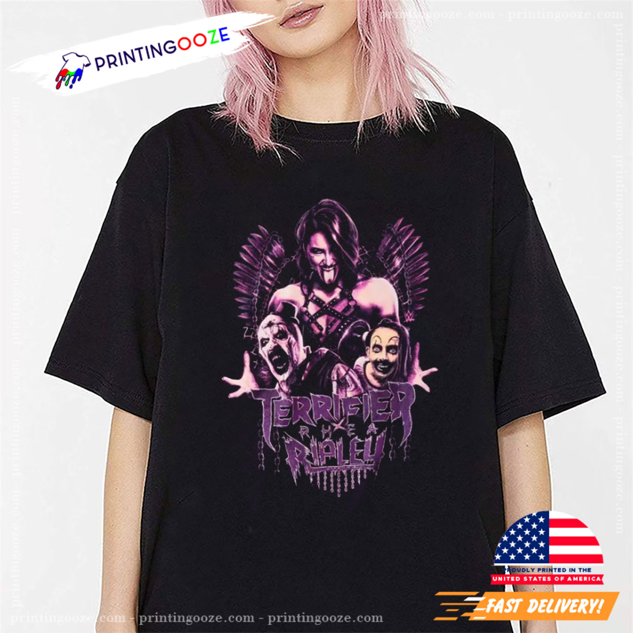 Terrifier X Ripley The Beast Collab WWE Shirt - Unleash Your Creativity