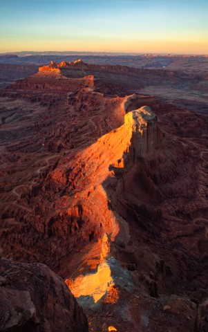 Sunset over Canyonlands National Park from Hurrah Pass trail