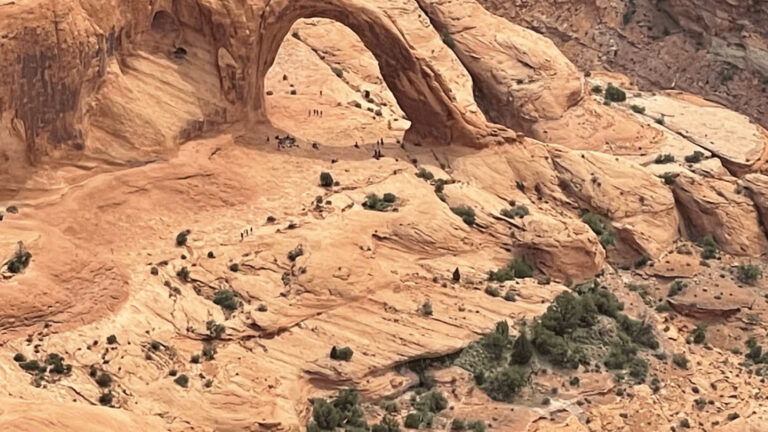 Corona Arch from a helicopter