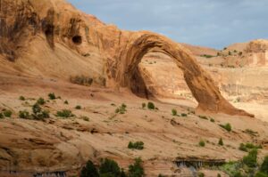 Corona Arch near Moab Utah viewed from the hiking trail