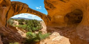 Uranium Arch near Moab Utah in the desert landscape