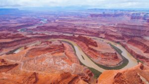 Dead Horse Point State Park aerial view near Moab, Utah