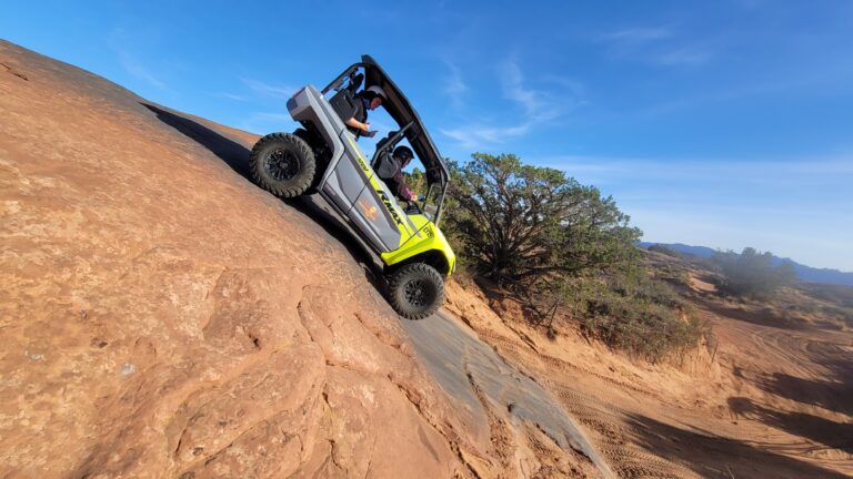 UTV on Fins and Things trail near Moab