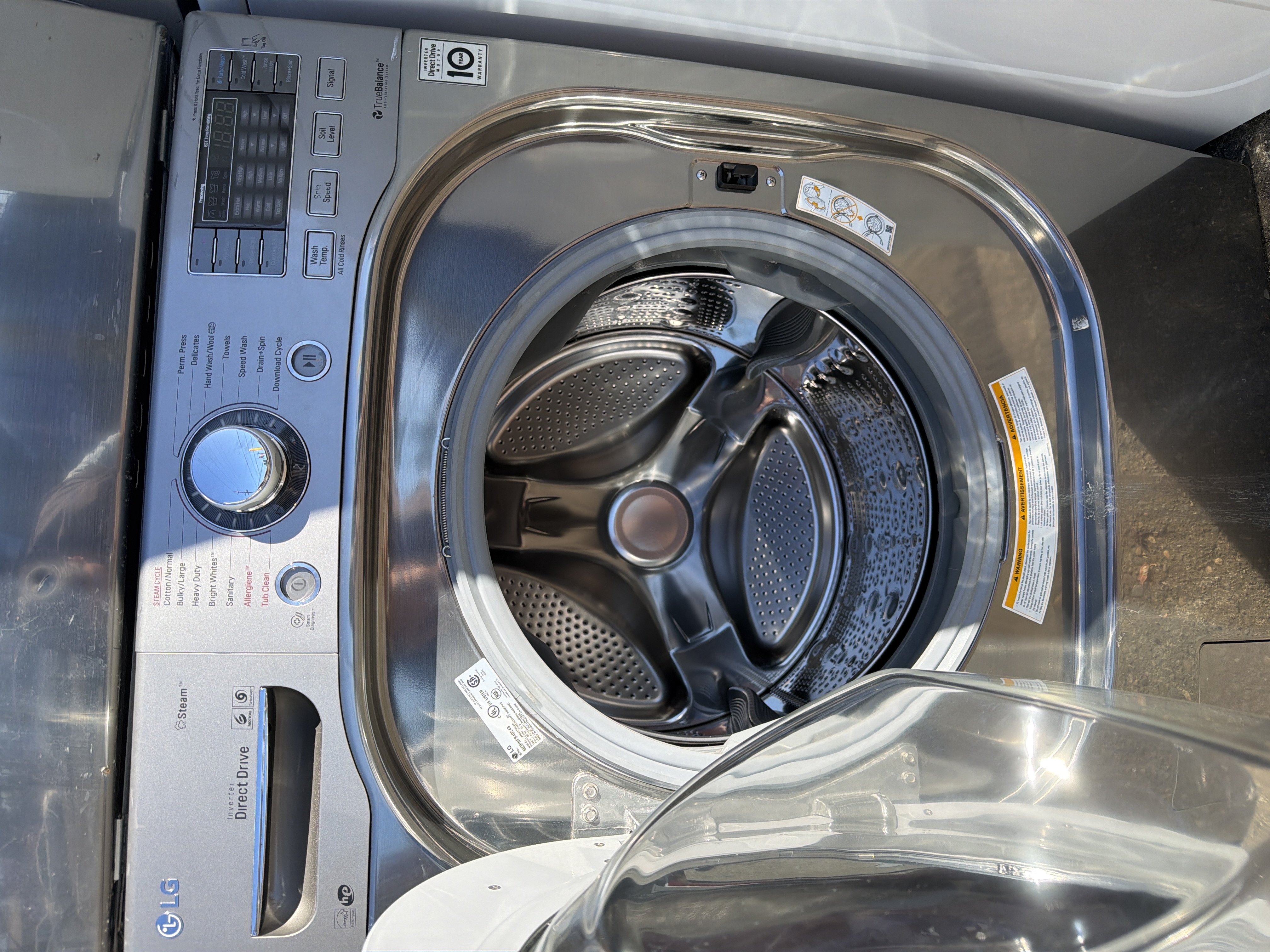 Front load grey color washer and dryer set - $999.00 - LG-WD-0000144