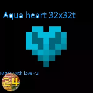 Aqua heart 32x32 by MathisGHG