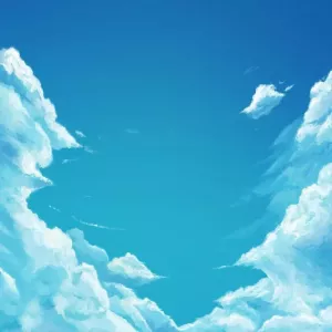 Blue anime sky by Txshii
