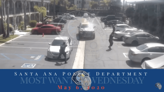 rammed stolen car