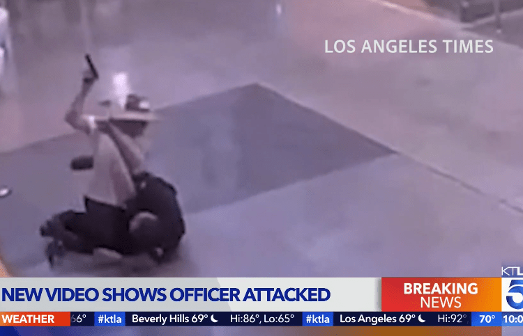 LAPD officer pistol whipped